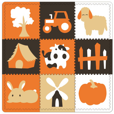 play mat tiles of farm things